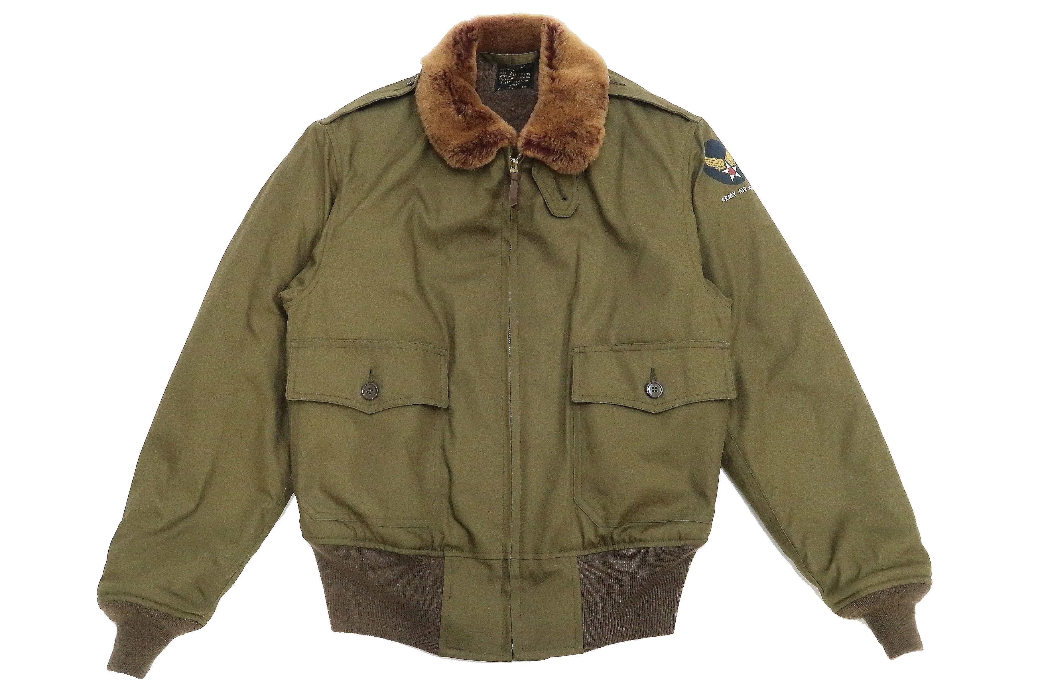 TOYS McCOY Jacket Men's USAAF B-10 Flight Jacket B10 Cotton Bomber Jacket Olive TMJ2227