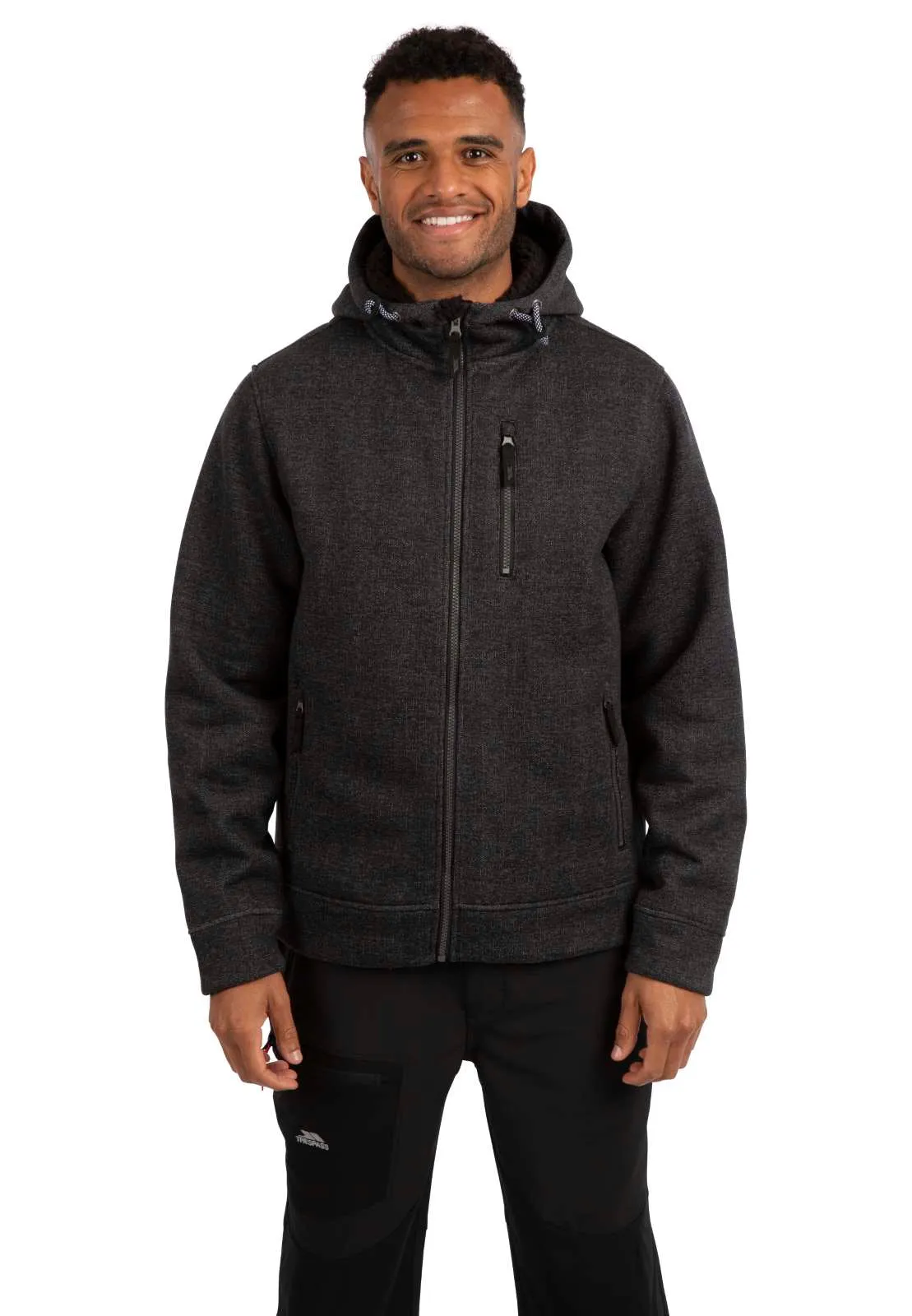 Trespass Mens Truther Full Zip Hooded Fleece Jacket