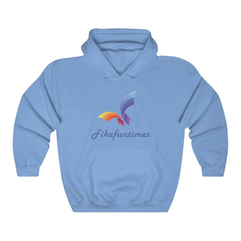 Unisex Fikafuntimes Logo Multicolor Print Kangaroo Pocket Hoodie