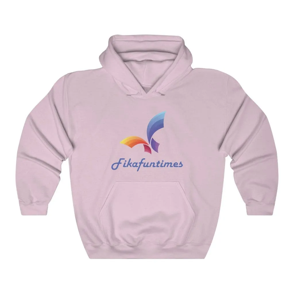 Unisex Fikafuntimes Logo Multicolor Print Kangaroo Pocket Hoodie