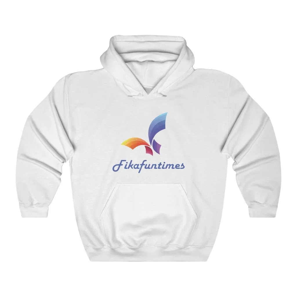 Unisex Fikafuntimes Logo Multicolor Print Kangaroo Pocket Hoodie