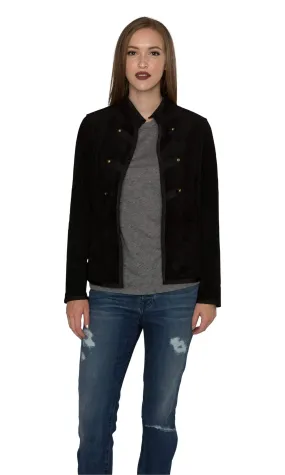 Velvet by Graham & Spencer Everly Faux Suede Mock Neck Jacket