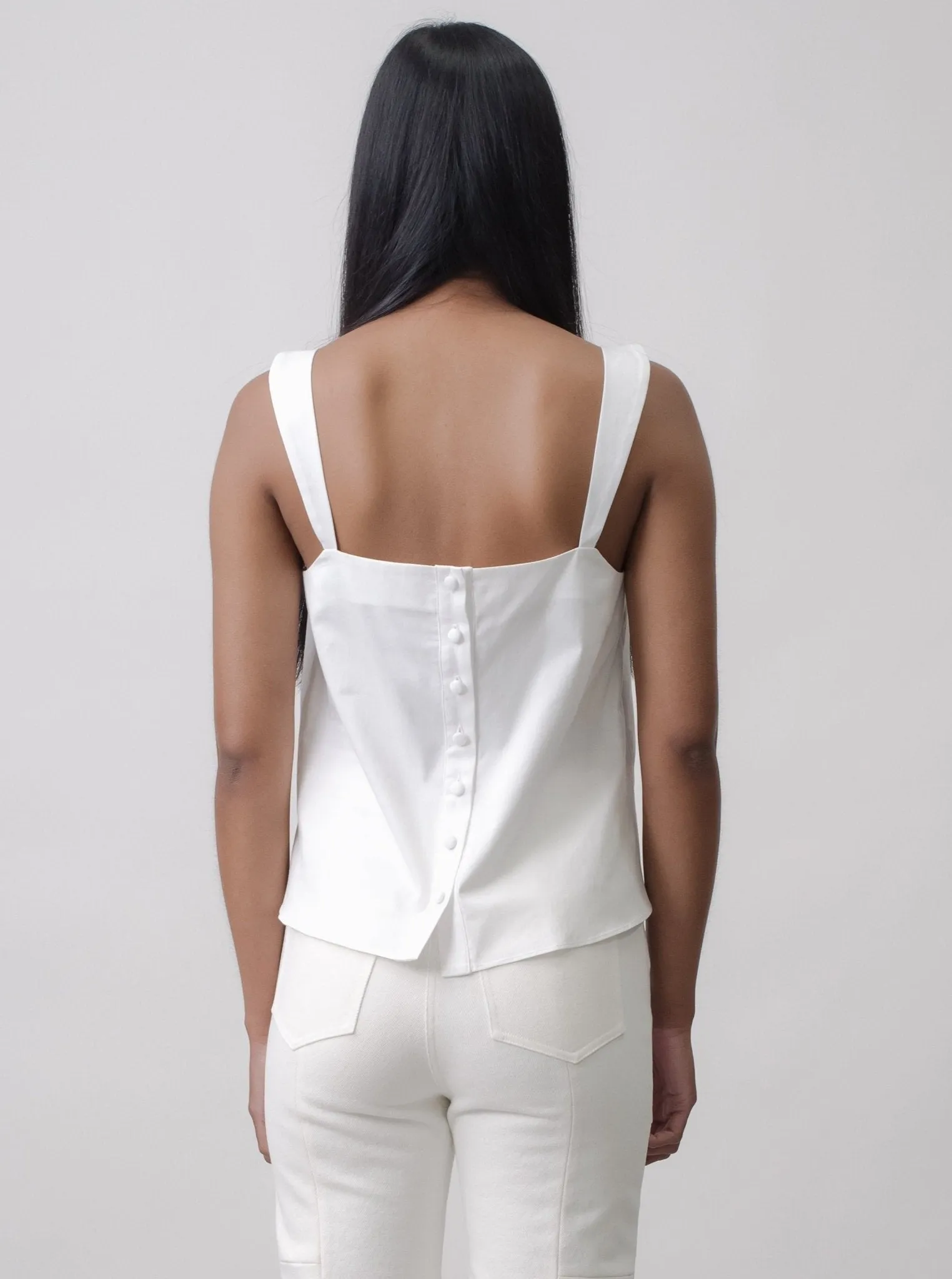 Victoria Top Cotton Poplin White