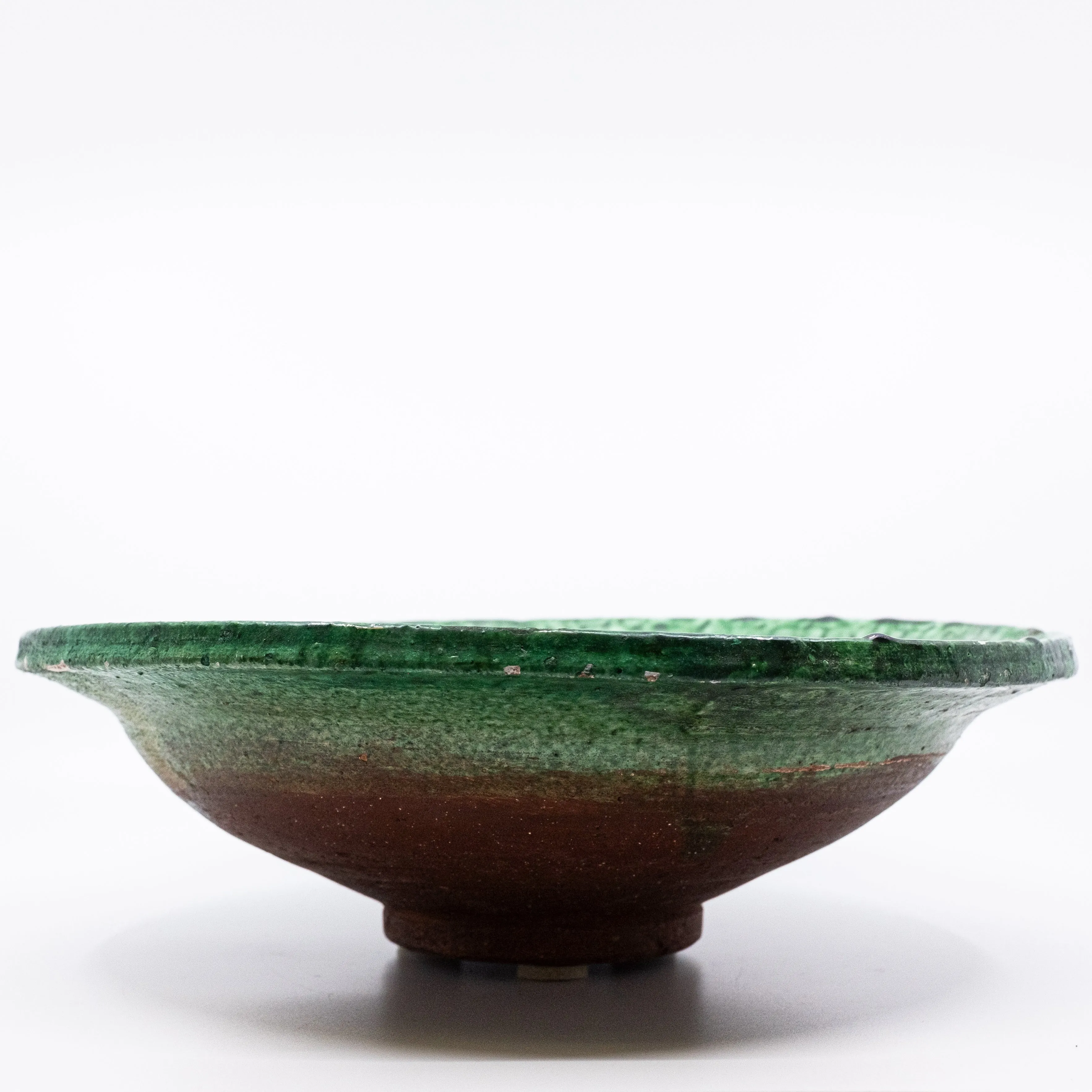 Vintage Glazed Clay Bowl