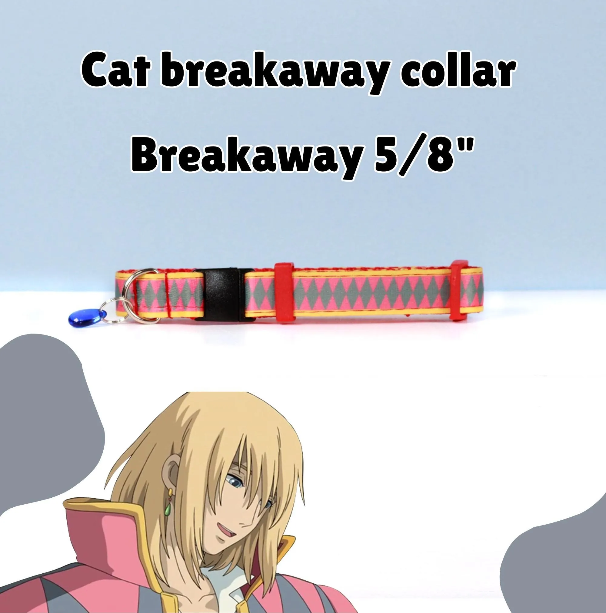 Wizard Howl jacket collar, Anime collar, Cat anime collar, Dog anime collar, Howl's castle