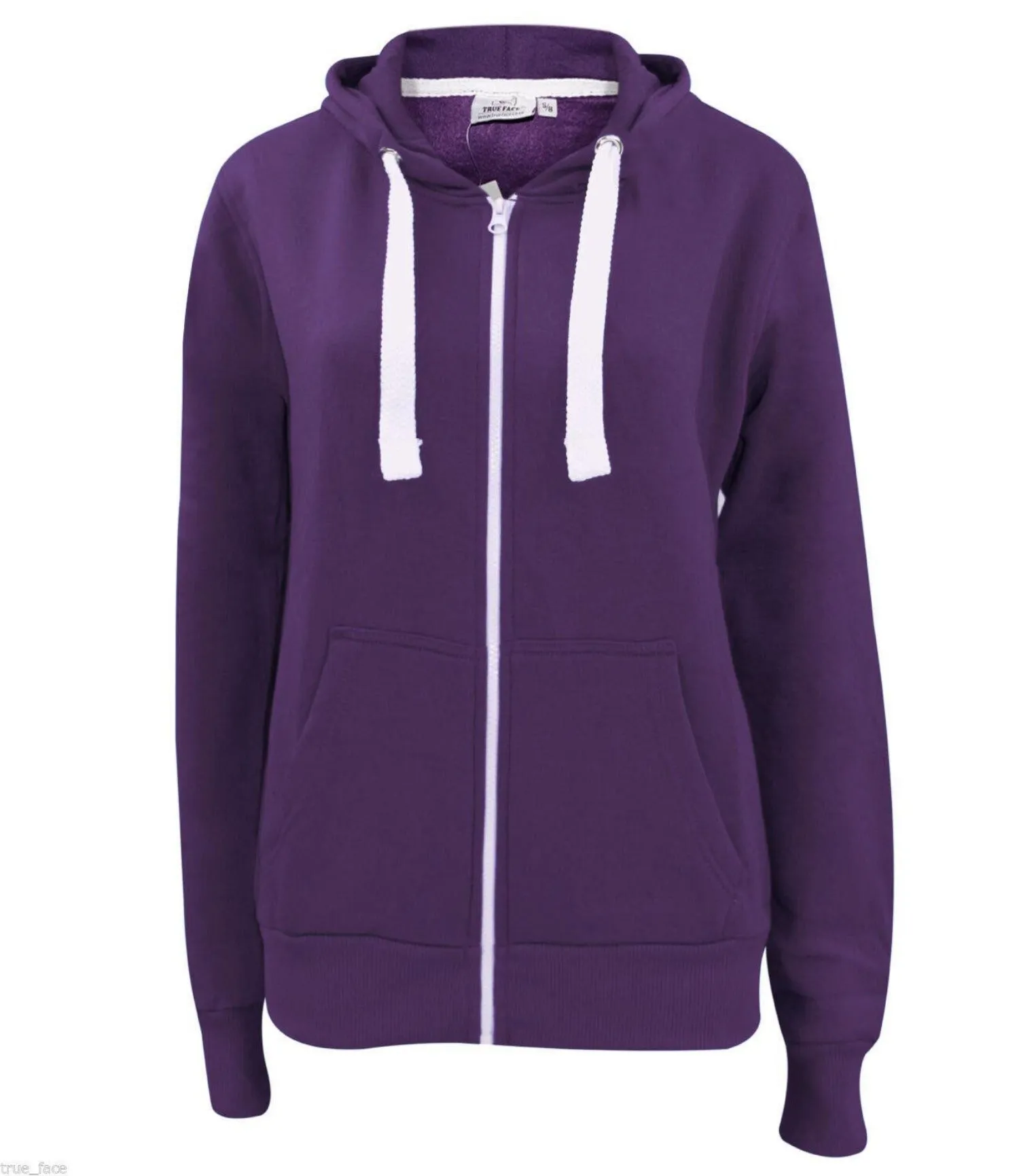 Women Plain Soft Fleece Hoodie - UK 8/10