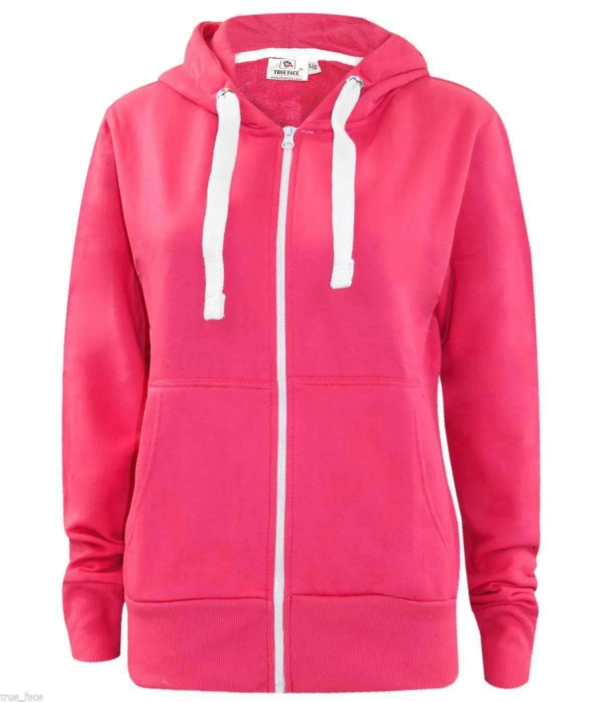 Women Plain Soft Fleece Hoodie - UK 8/10