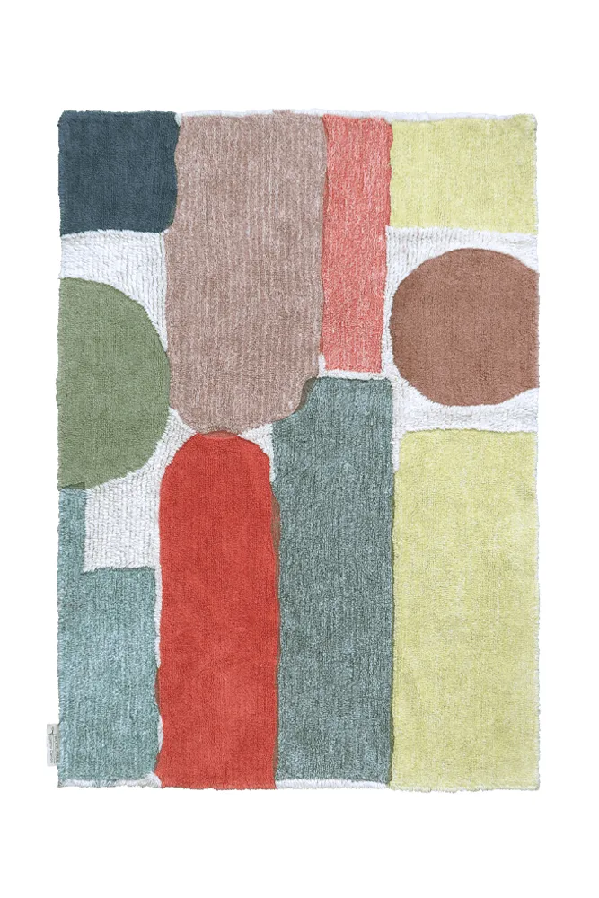 WOOL AREA RUG ABSTRACT