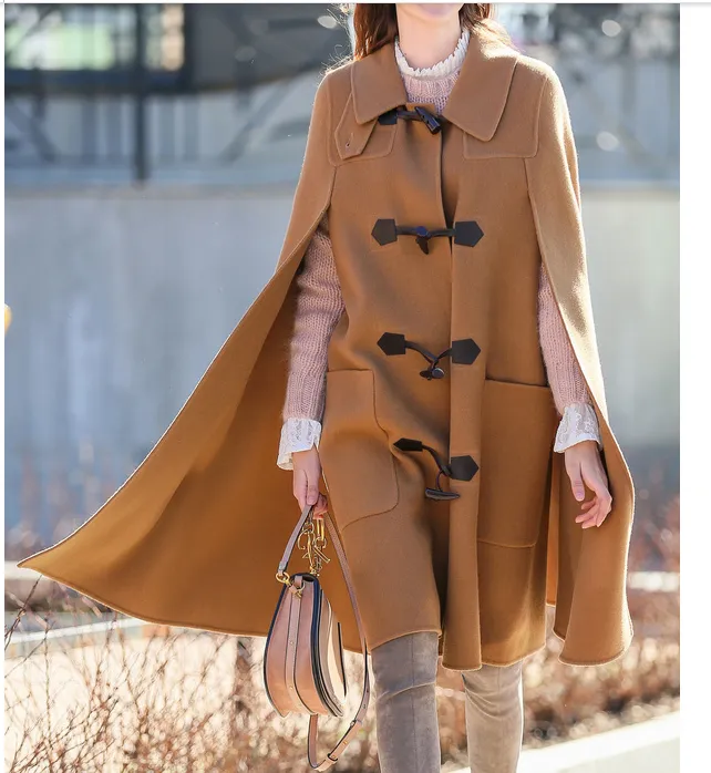 Wool Coat Handmade Long Warm Women Wool Coat Jacket/2211