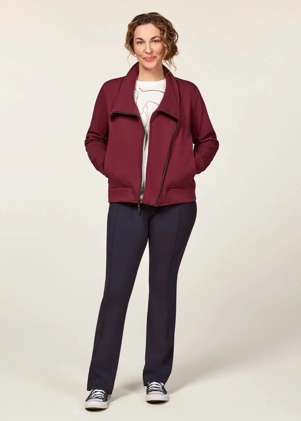 Wrap Front Fleece Jacket